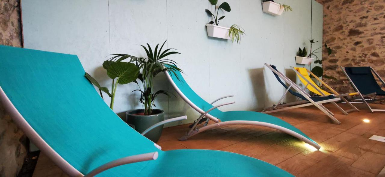 L'Escale du Bocage Piscine couverte chauffée La Flocellière Exterior foto