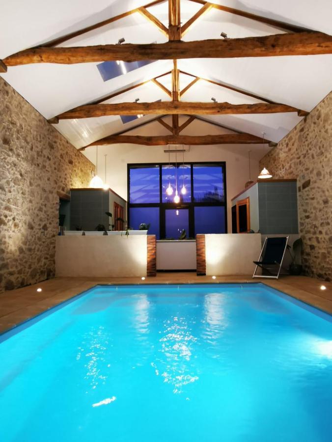 L'Escale du Bocage Piscine couverte chauffée La Flocellière Exterior foto